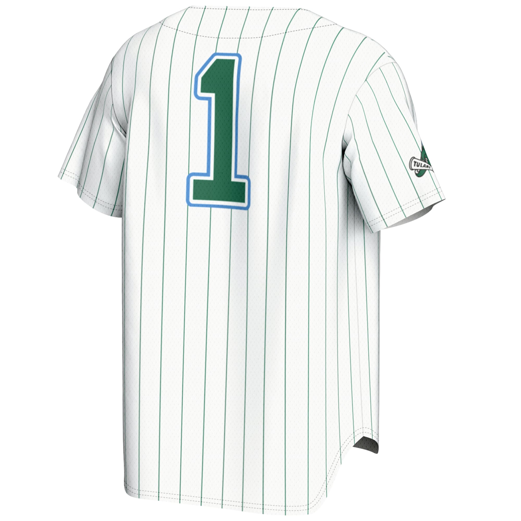#1 Tulane Green Wave GameDay Greats Lightweight Baseball Jersey - White