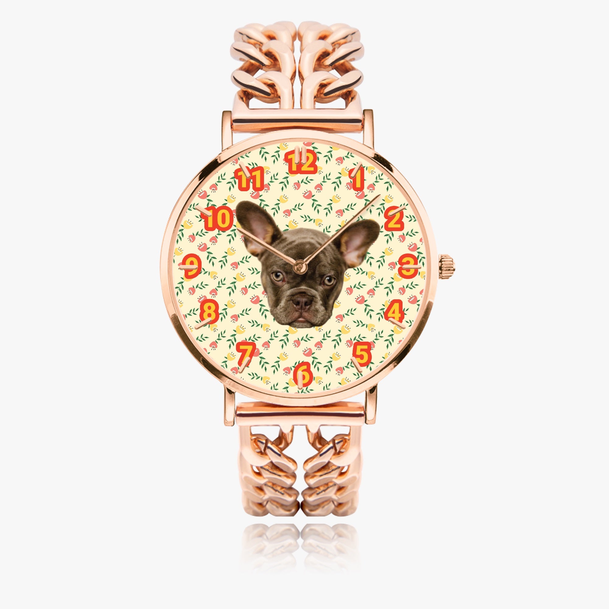 Claud - Personalized Chic Hollow Strap Watch for Frenchie Lovers