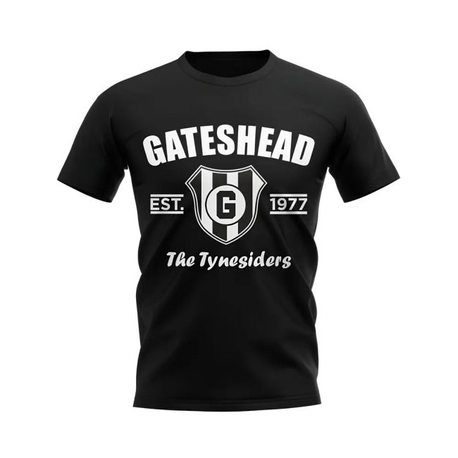 Trendy Gateshead Established Football T-Shirt (Black) for Match Sup...