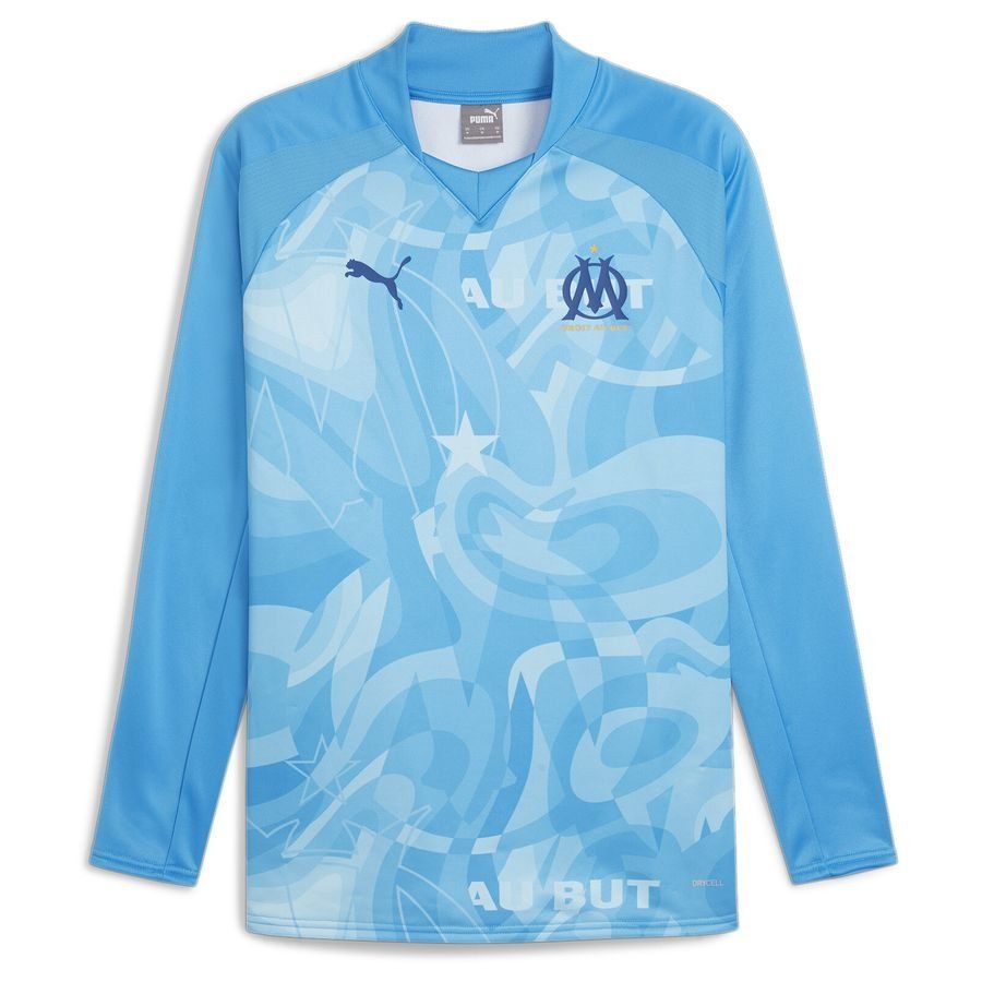 Marseille Sweatshirt Pre Match Bleu Azur/clyde Royal Long Sleeves
