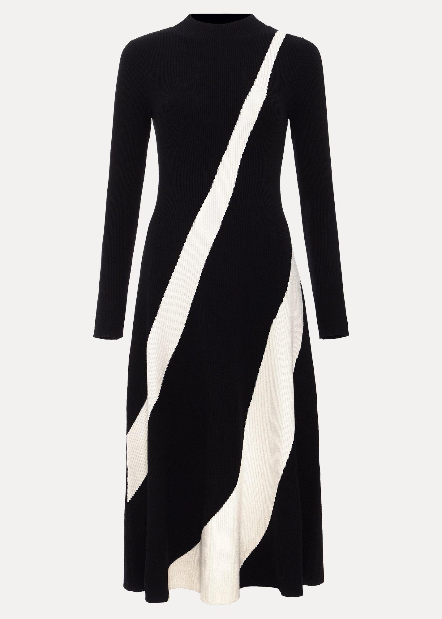 Petite Julie Fit And Flare ColourBlock Knit Dress