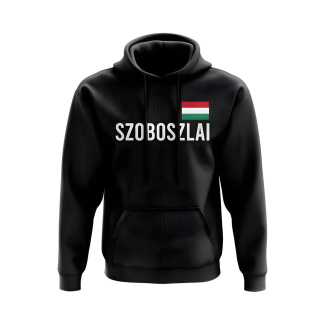 Dominik Szoboszlai Hungary Name Hoody (Black) Quality Premium