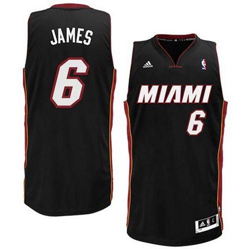 MIA Black L. James #6 NBA Jersey Basketball Jersey Basketball Jersey