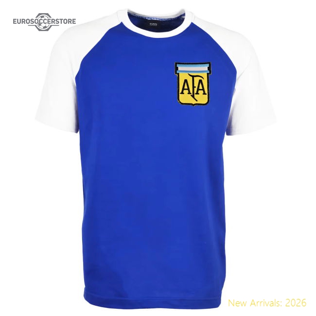 Kids Argentina Away Raglan Sleeve Royal/White T-Shirt