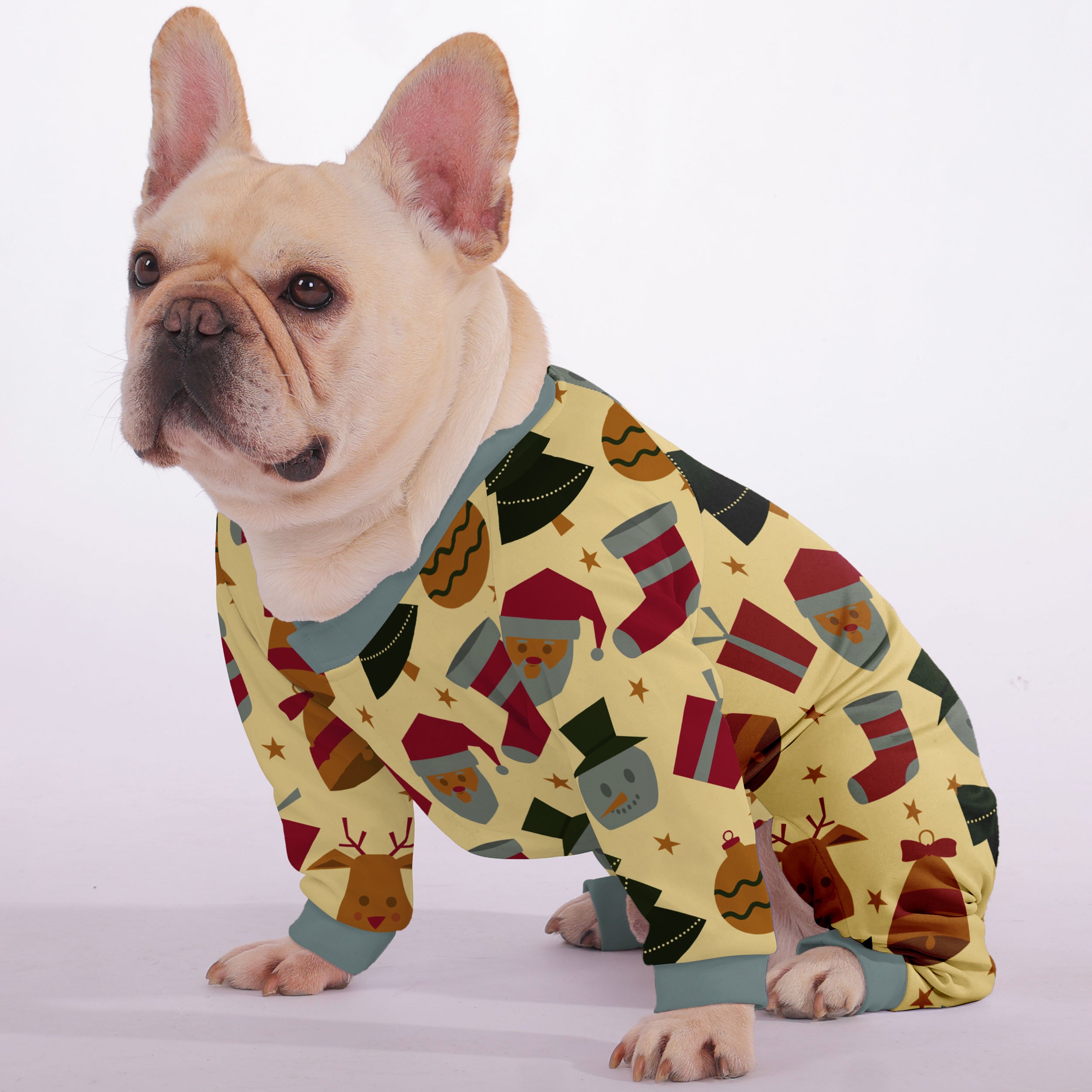 Christmas - Safe Matching Pajama Set For Frenchie Lovers Indoor Use