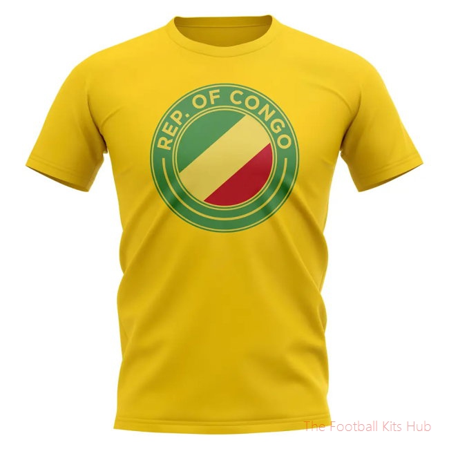 Congo Republic Football Badge T-Shirt (Yellow)