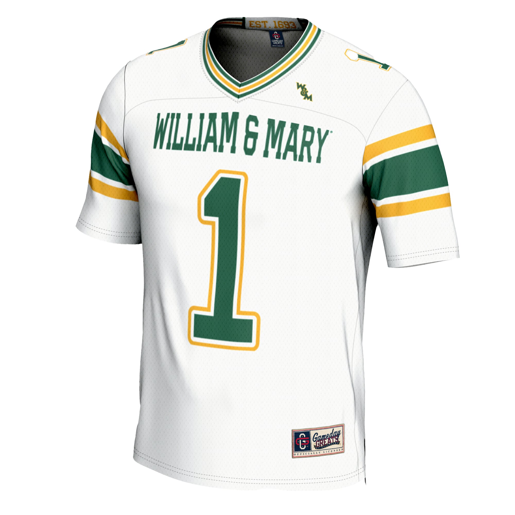 #1 William & Mary Tribe GameDay Greats 2026 Season Football Jersey - White