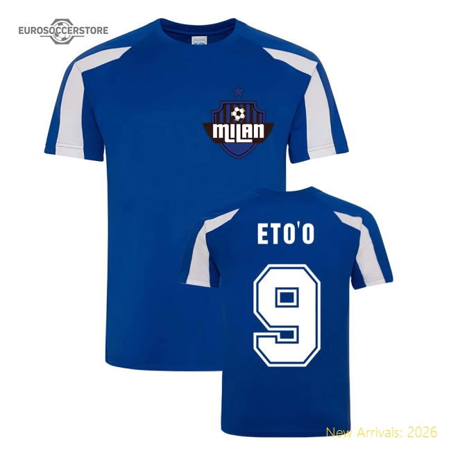 Samuel Inter Eto\'O Milan Sports Training Jersey (Blue)