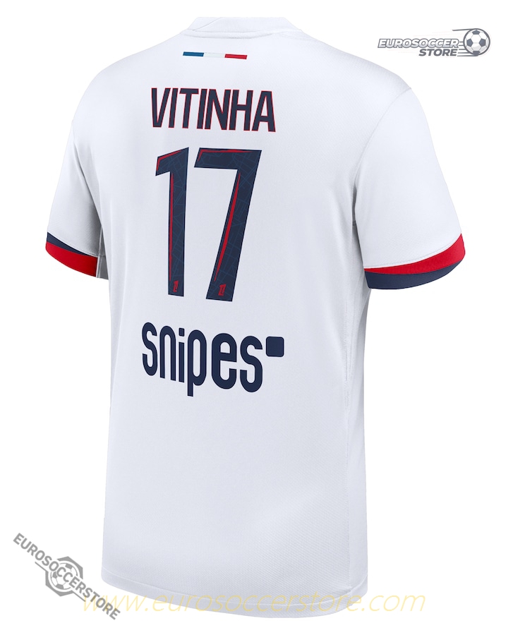 Away Jersey of PSG Featuring Vitinha 17 for the 25-26 Season