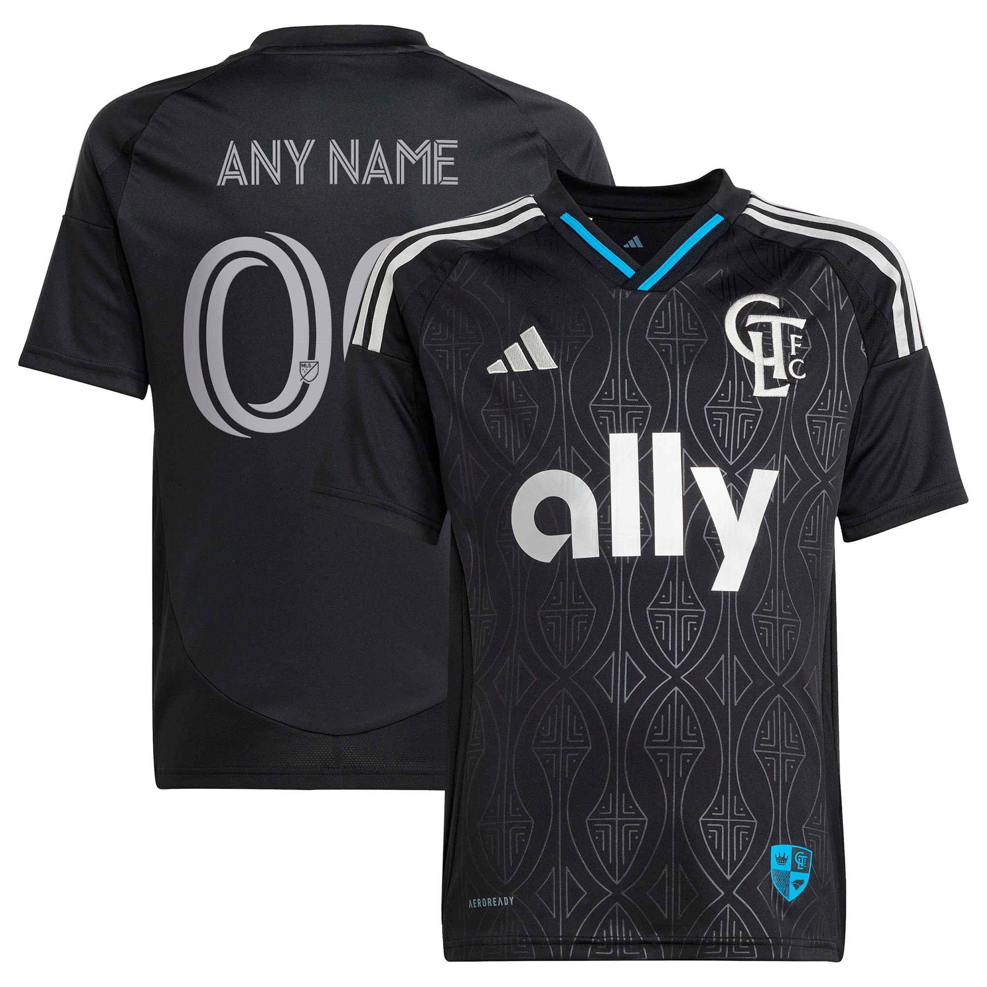 [SJH] Charlotte FC Youth 2025 Fortress Kit Replica Custom Jersey - Black