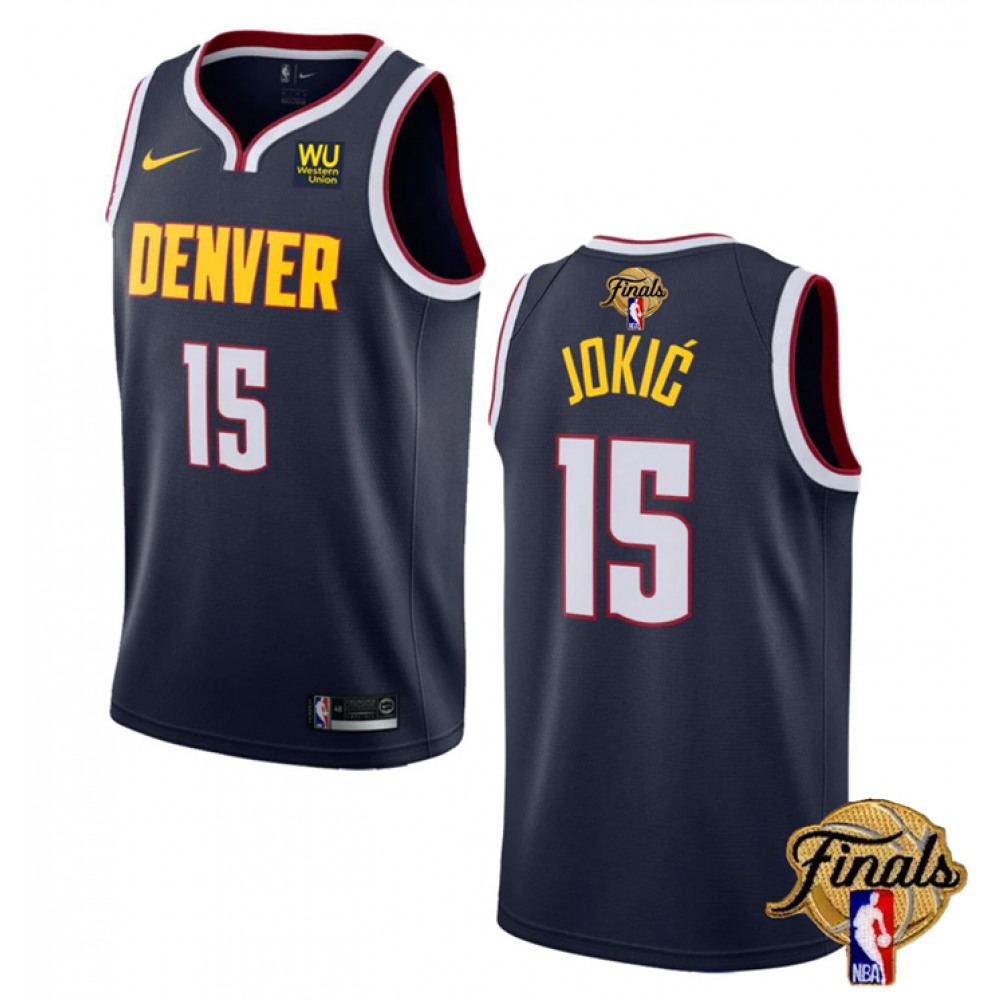 Authentic Denver Nuggets Nikola Jokic15 Navy Jersey - Basketball Fan Gear