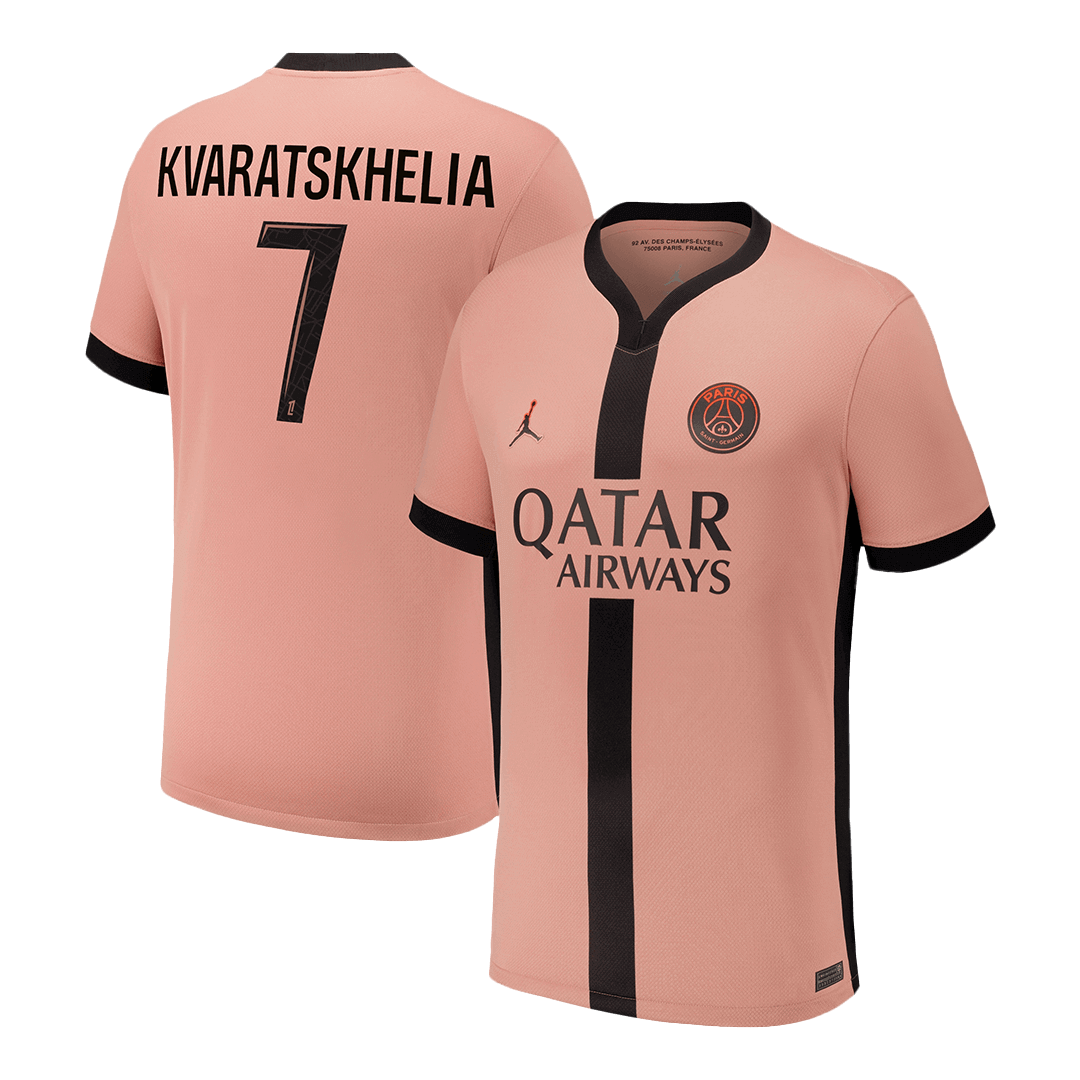 KVARATSKHELIA #7 PSG Third Away Soccer Jersey 2024/25 Authentic Kit