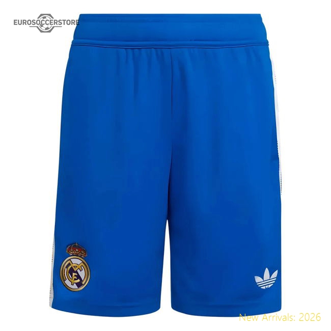 2025-2026 Real Madrid Third Shorts (Blue) - Kids
