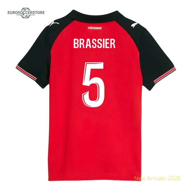 2025-2026 Stade Rennais Home Shirt (Kids) (Brassier 5)