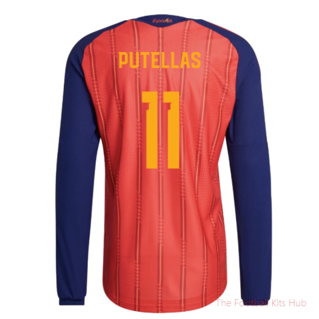 2026-2027 Spain Authentic Long Sleeve Home Shirt (Putellas 11)