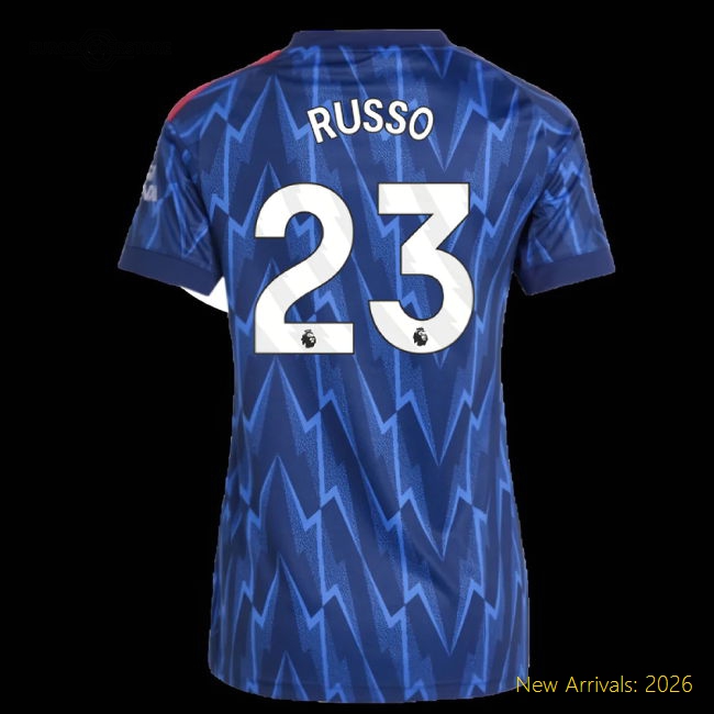 Elegant Arsenal Womens Russo Jersey 2025-2026 Stretchy Stretchy