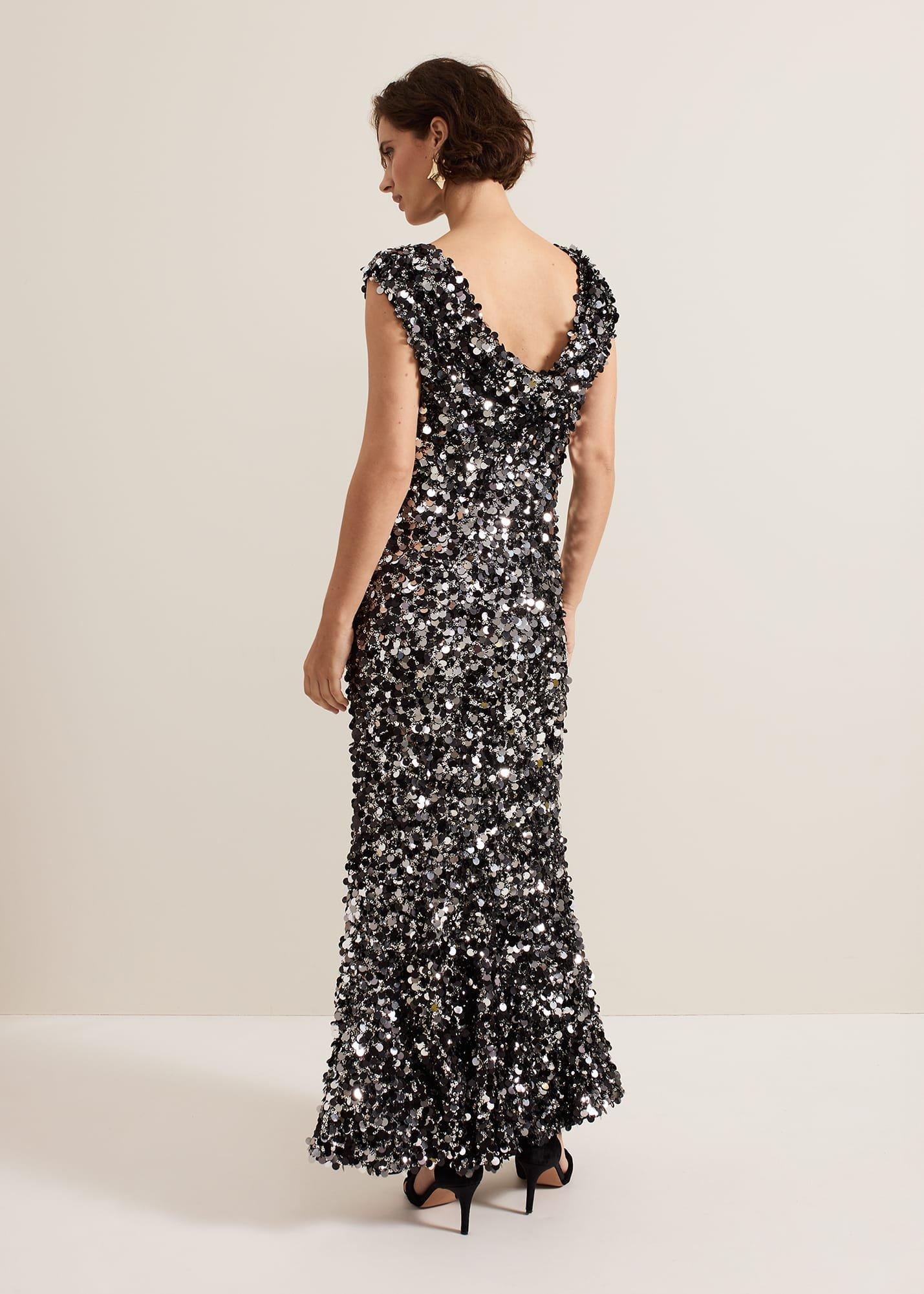 Nina Sequin Maxi Dress