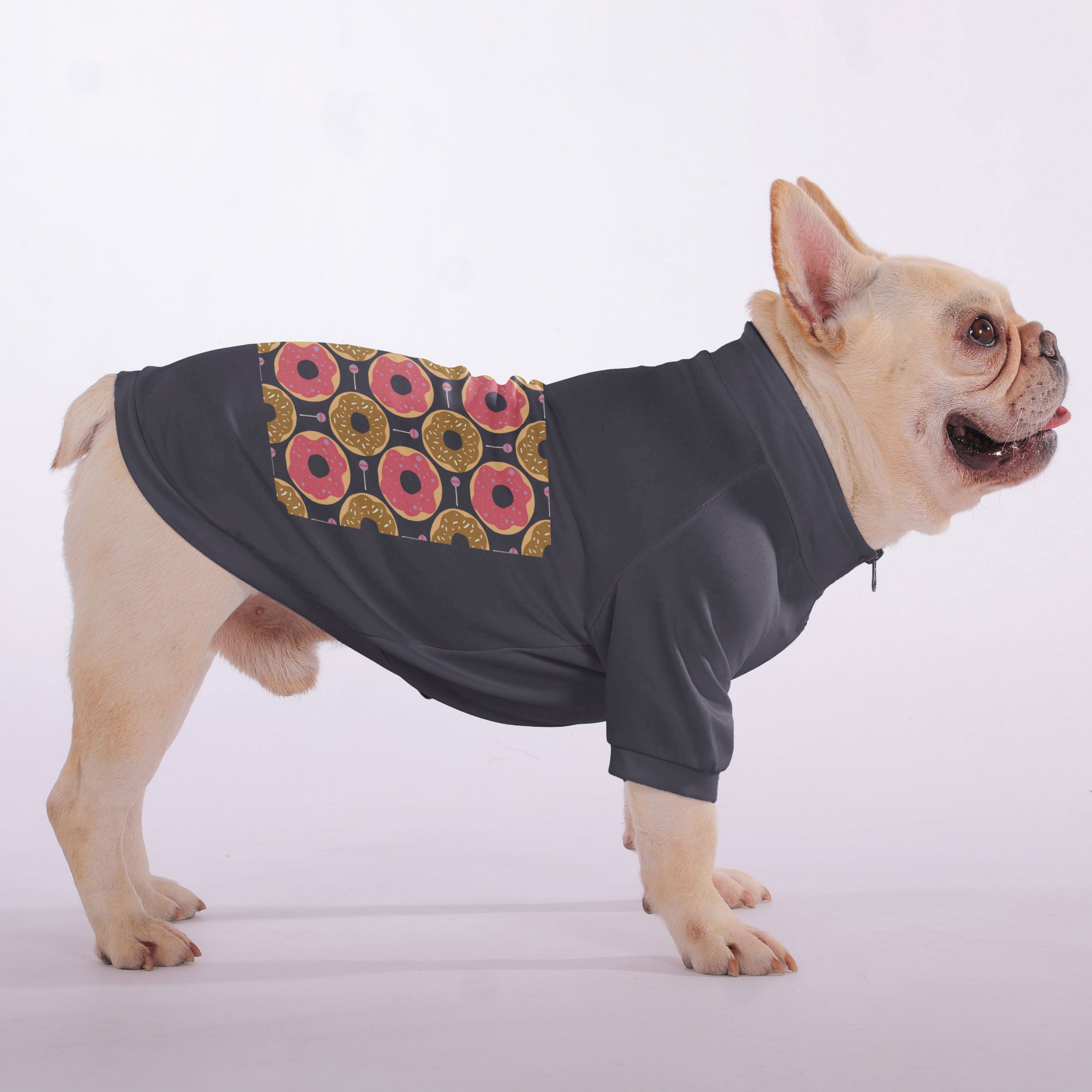 - Trendy Snuggly Zip-up Sweatshirt For French Bulldogs For Frenchie Fans
