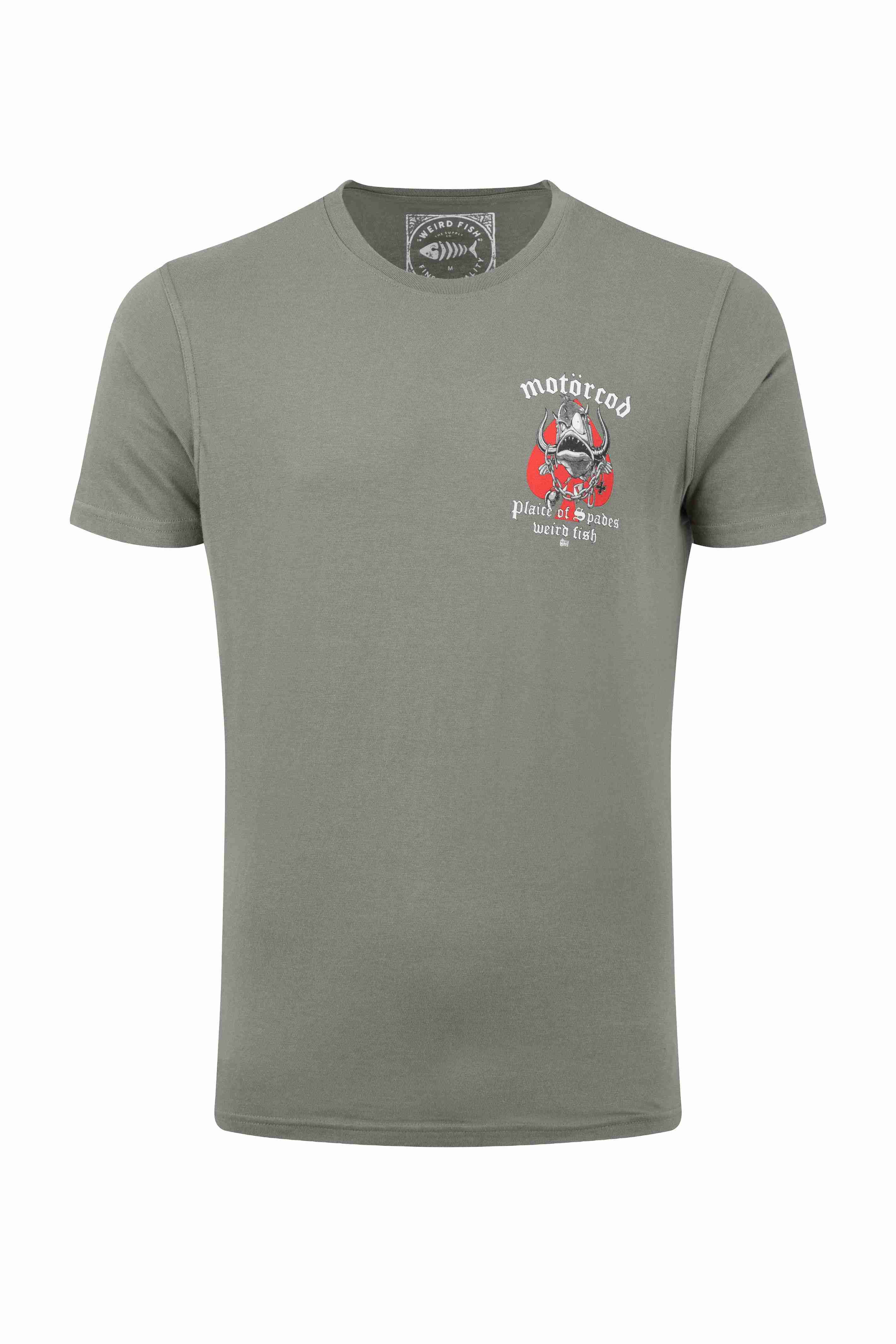 Motorcod Back Print Artist T-Shirt Grey