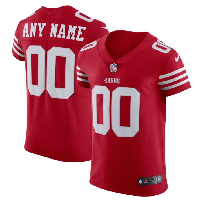 Men's San Francisco 49ers Nike Scarlet Vapor Elite Custom ...