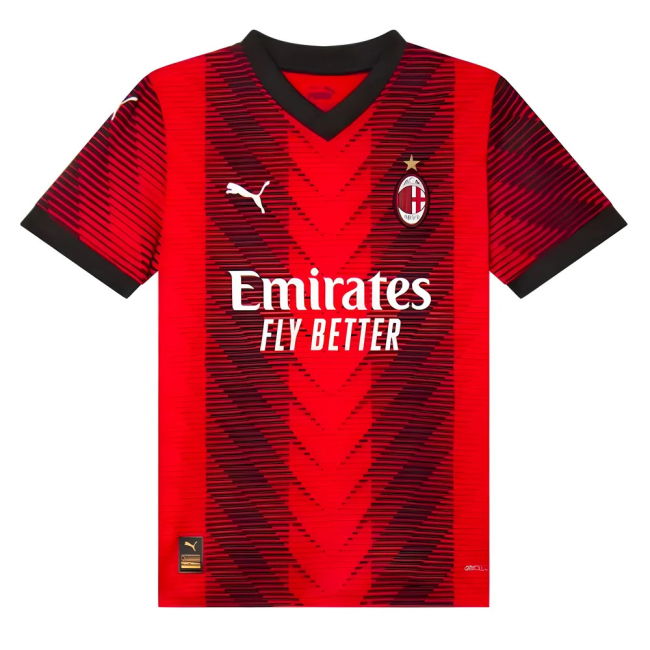 2023-2024 AC Milan Home Shirt (Kids) Quick Dry Lightweight