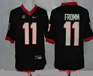 Men's UGA GA Black 2024 official licensed Jake Fromm #11 performance