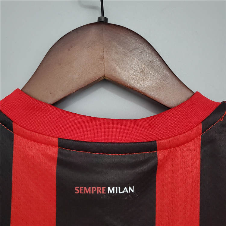 Authentic Kids AC Milan 21-22 Home Red Soccer Suit Football Kit