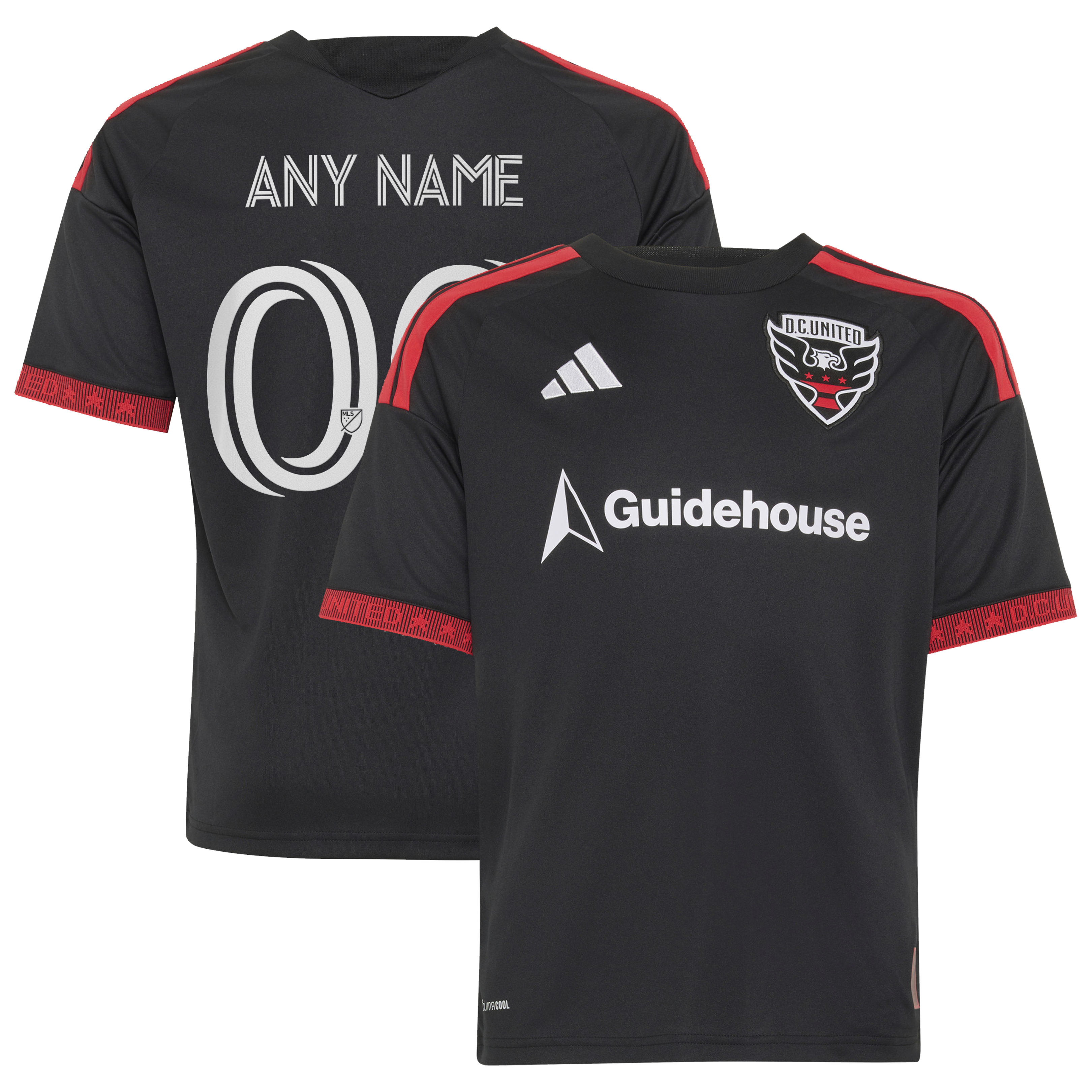 [SJH] D.C. United Youth 2026 Black-and-Red Kit Replica Custom Jersey - Black