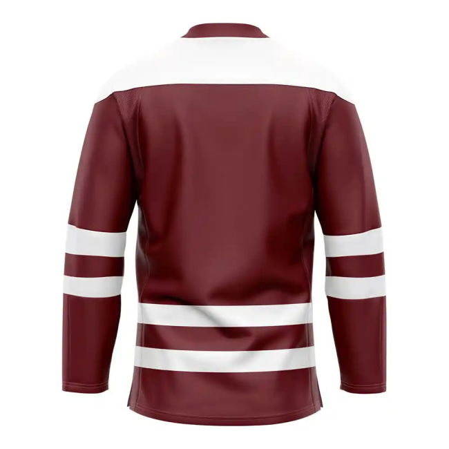Latvia Home Ice Hockey Shirt Premium Worldcup Netherlands