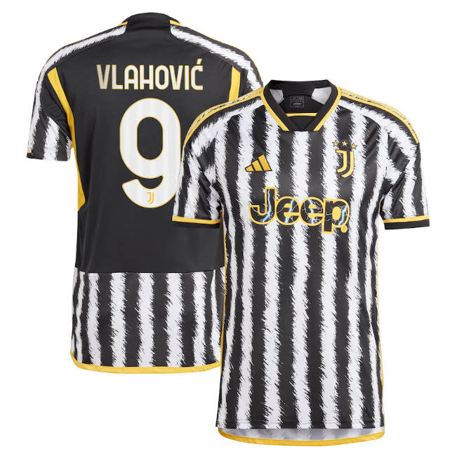 2324 Juventus Home Soccer Jersey Football Shirt - Vlahovic 9 -