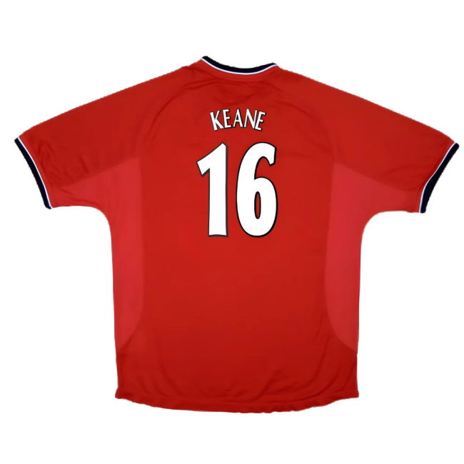Manchester United 2000-02 Home Top ((Excellent) XXL) (Keane 16)