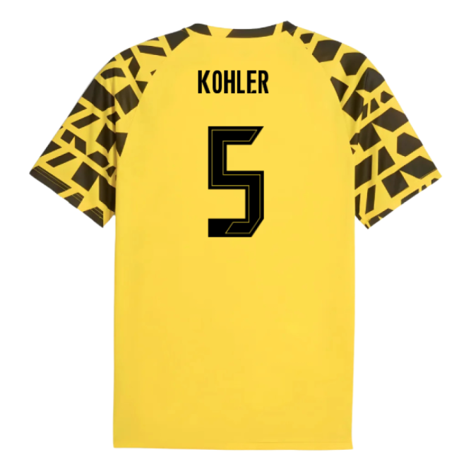 Popular 2025-2026 Borussia Dortmund Warm Up Jersey (Yellow) (Kohler 5)