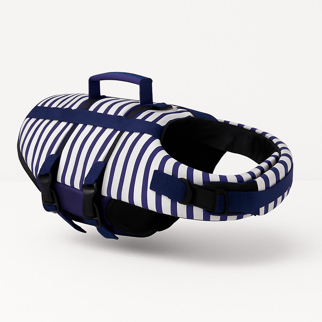 Swim Jacket – Reflective Strips Floatation Vest With Handle Summer Wear