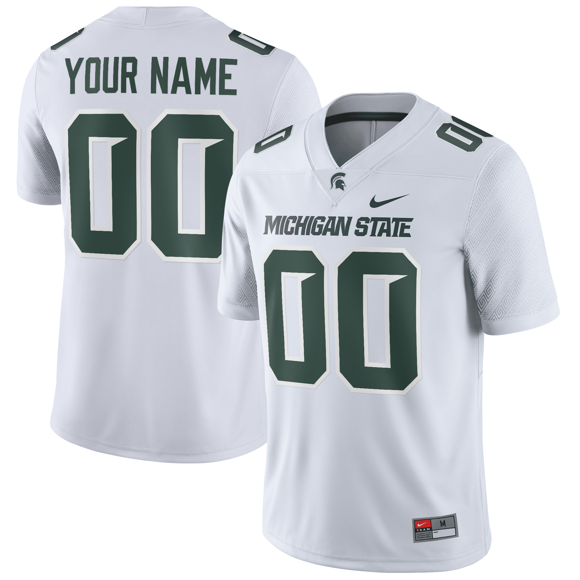 [NJP] Michigan State Spartans Football Custom Game Jersey - White