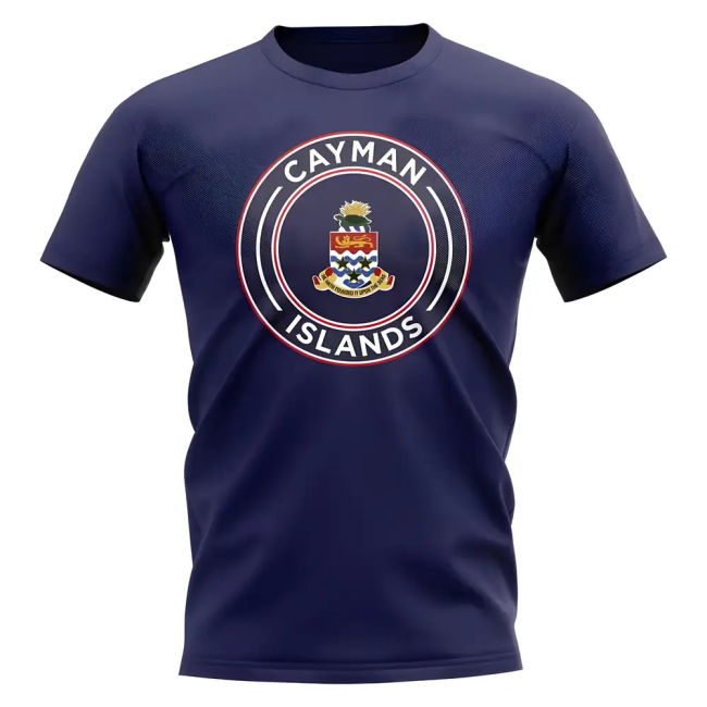 Cayman Islands Football Badge T-Shirt (Navy)