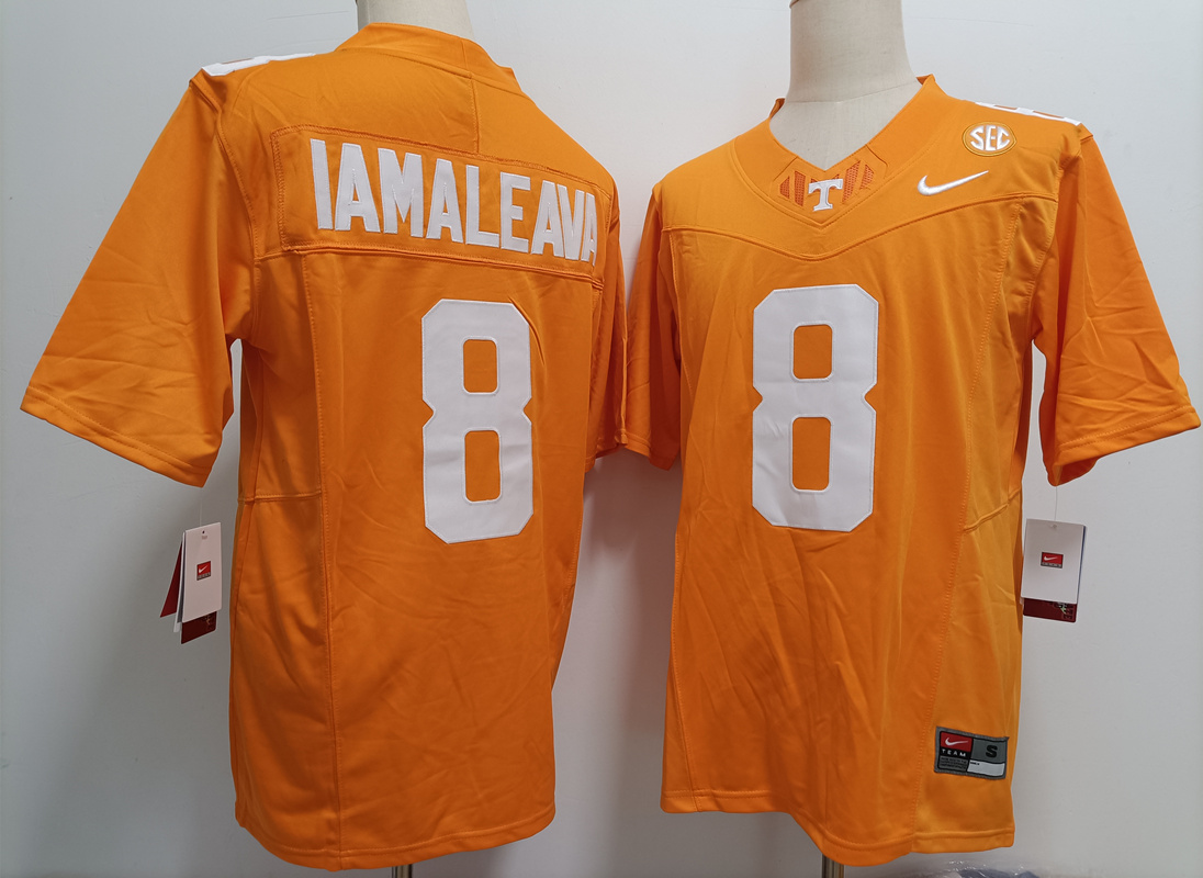 Men's None Orange 2024 alternate jersey Nico Iamaleava #8 home jersey