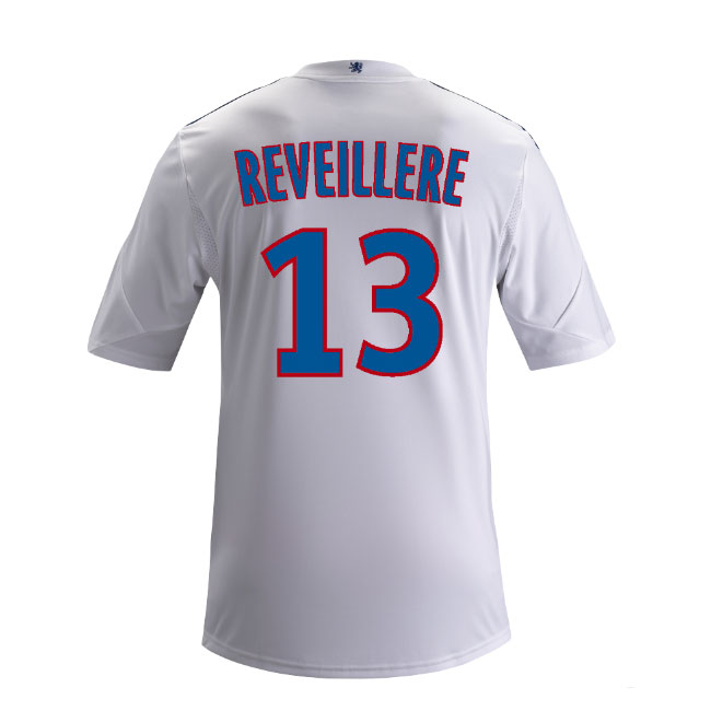 13-14 Olympique Lyonnais 13 Reveillere Home White Jersey Shirt -