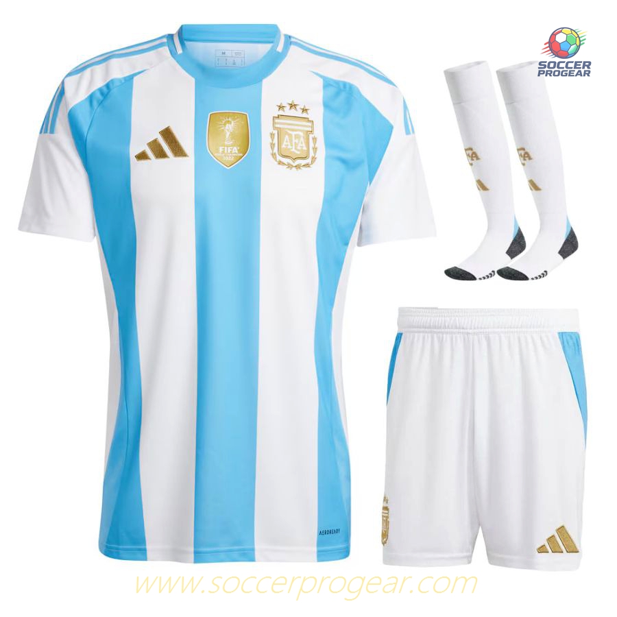 Argentina Home Kids' Jersey Set Team Jersey 2024-2025 Season