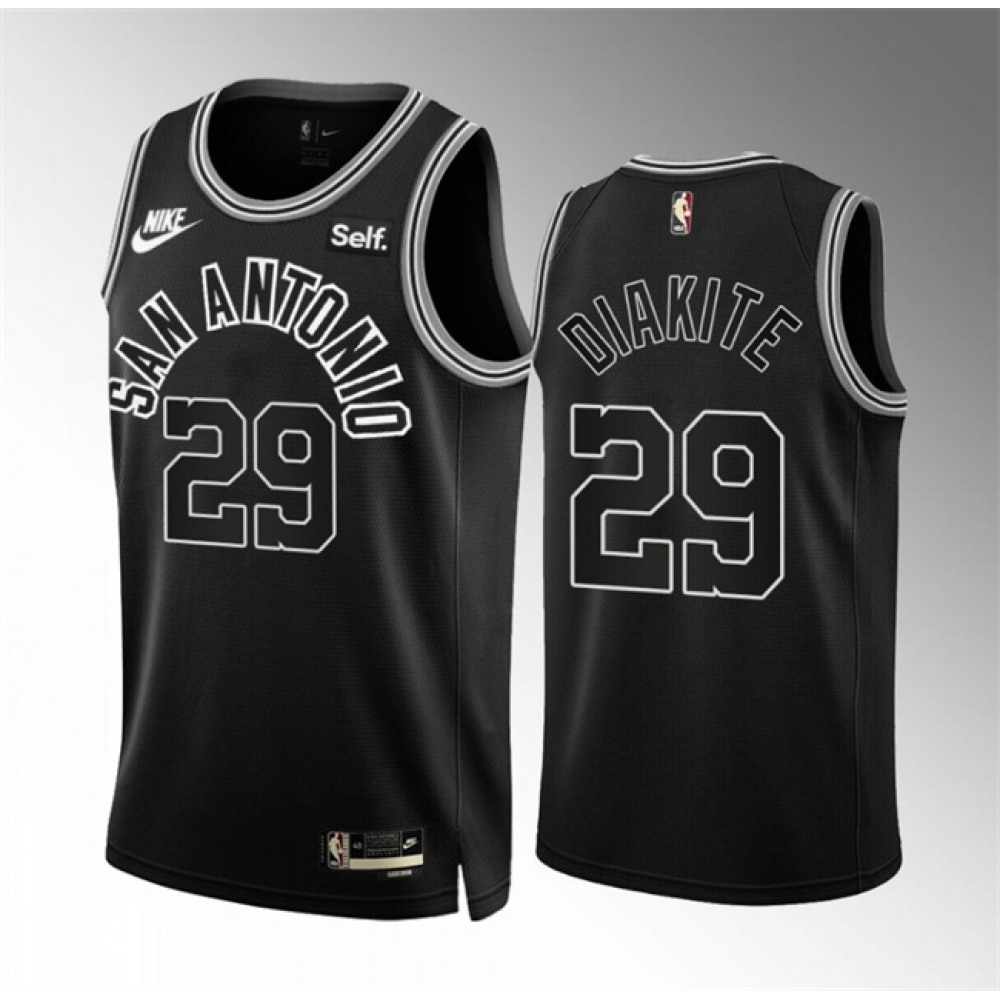Value Men's San Antonio Spurs #29 Mamadi Black Basketball Jersey