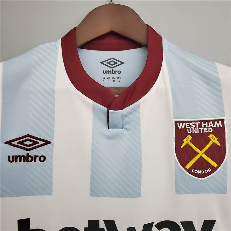 Professional Grade West Ham United 21-22 Away White Soccer Jersey