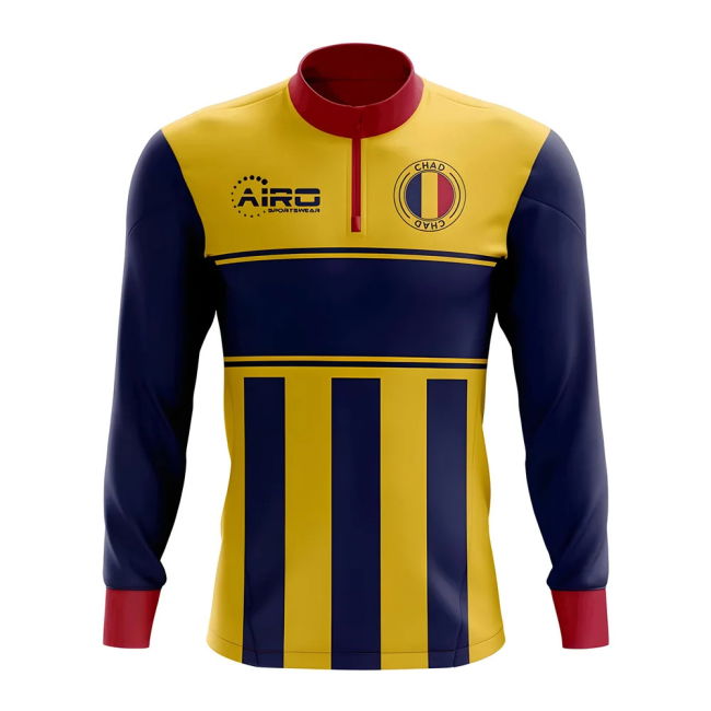 Aero-Dynamic Chad Concept Football Half Zip Midlayer Top (Yellow-Blue)