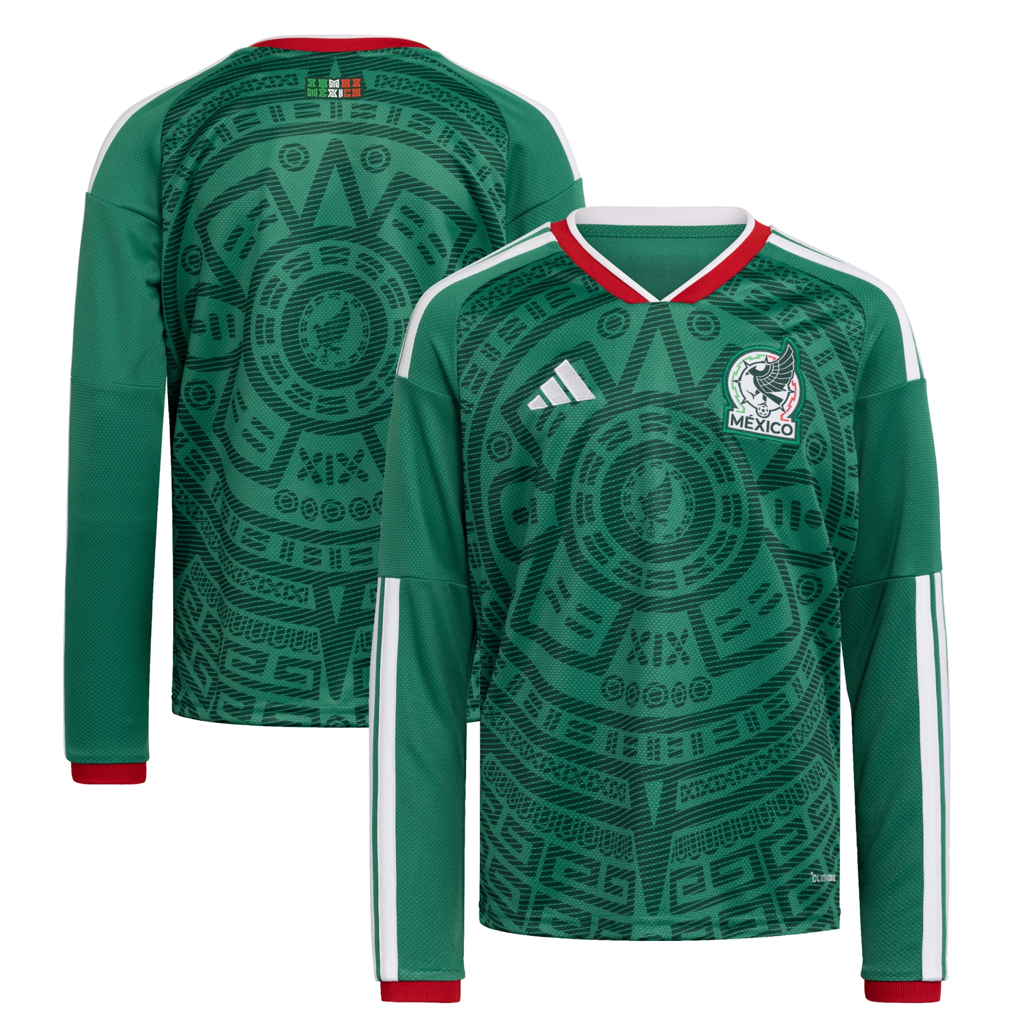 [JED] Mexico National Team Youth 2026 Home Replica Long Sleeve Jersey - Green