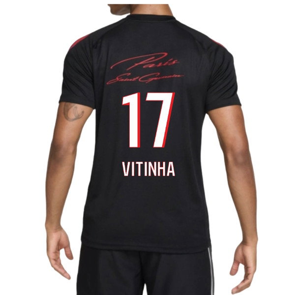 [JGK] 2026-2027 PSG Strike Training Shirt (Black) (Vitinha 17)