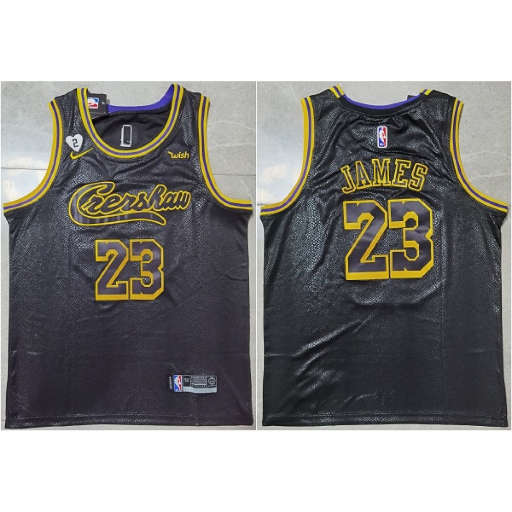 Collector's Item Men's LAL #23 LeBron Black Basketball Jersey