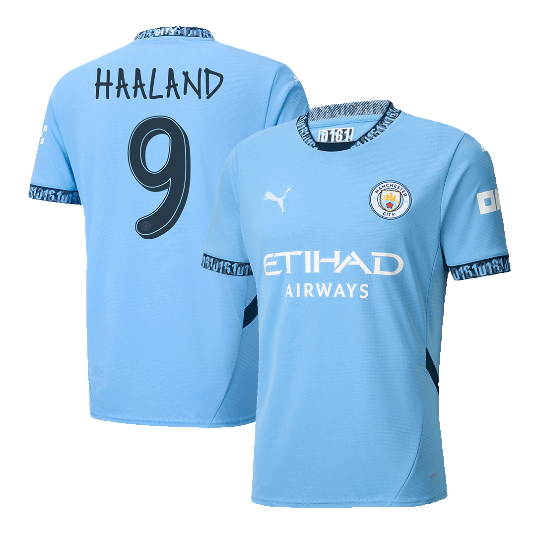 HAALAND #9 Manchester City Home Soccer Jersey 2024/25 - UCLAuthentic K