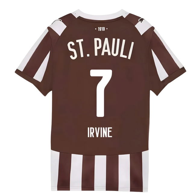 Dedicated Football St Pauli Home Shirt Kids Irvine #7 Top Tier 202...