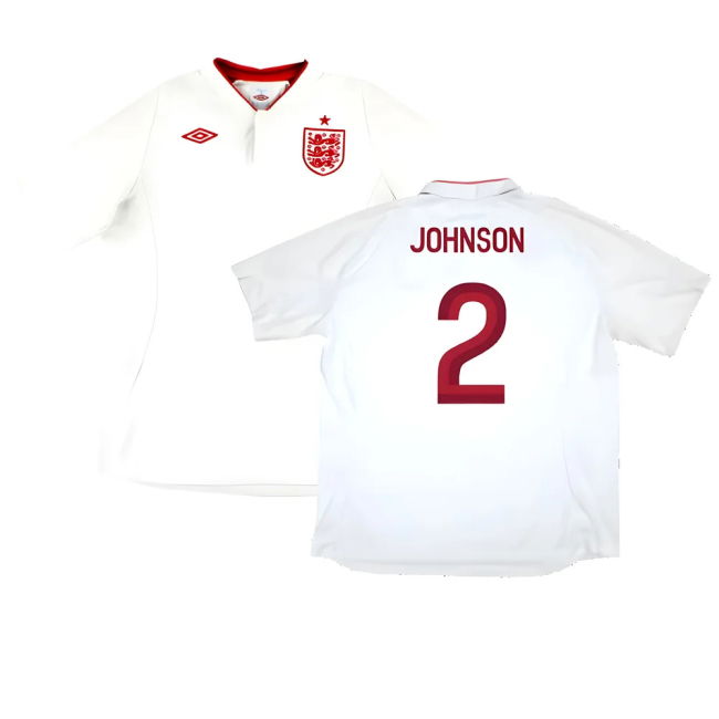 Johnson 2 Match Worn Style England Pro Appearance Home Pro Shirt