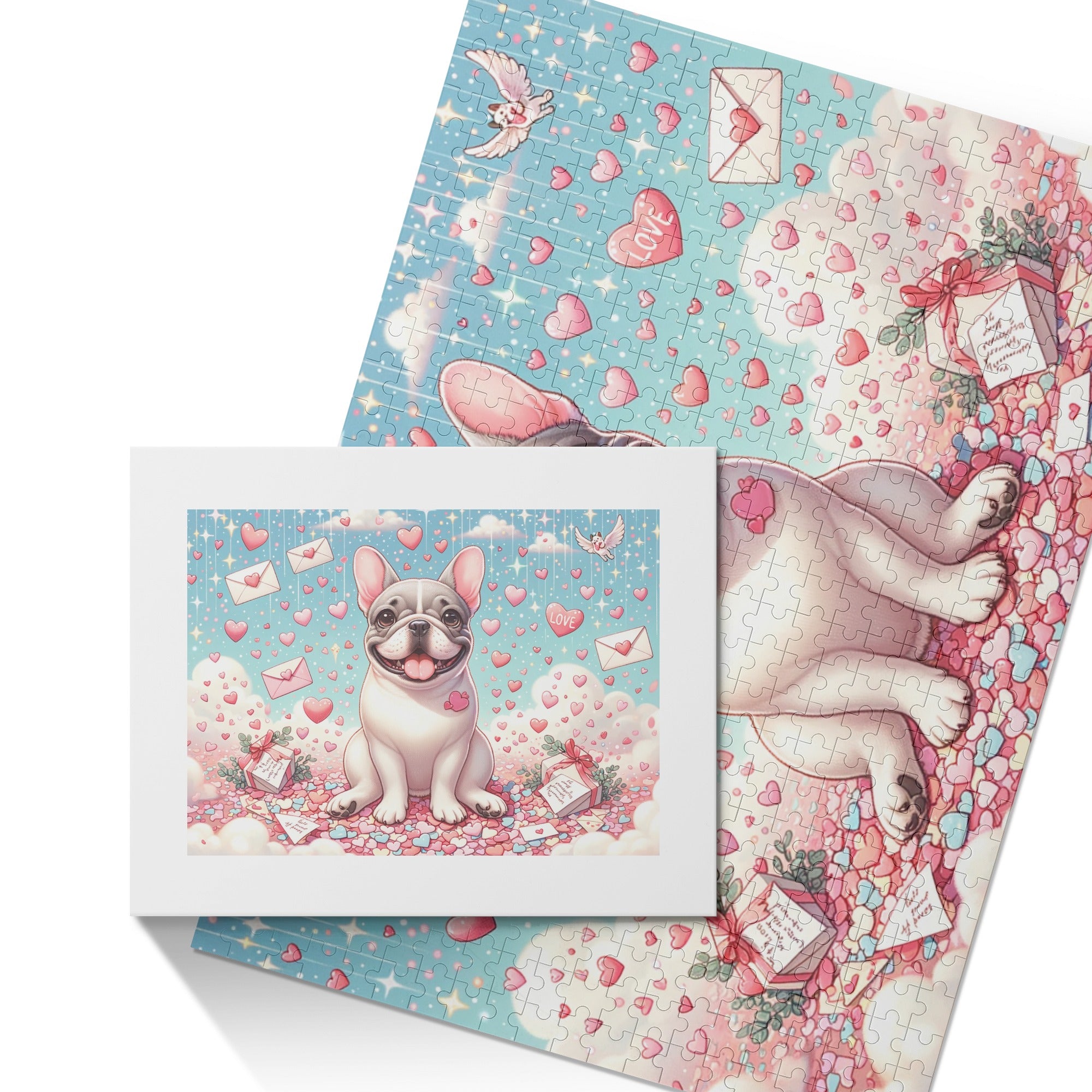 French Bulldog Melo 500 Piece Wooden Puzzle Frenchie Pet Item