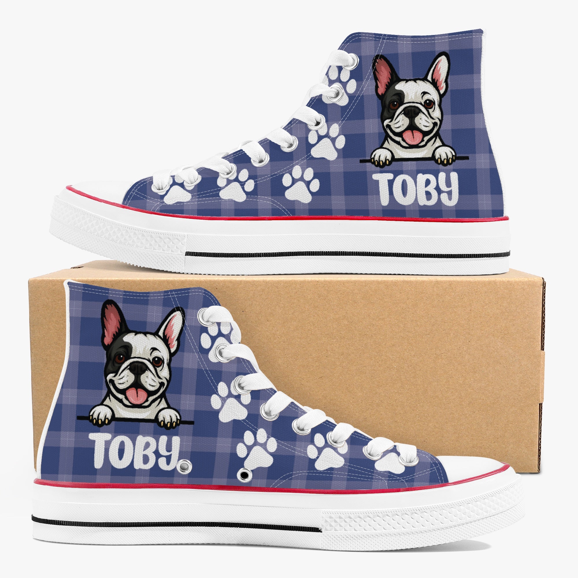 Lifestyle-Driven Nina - Personalized High-top Canvas Shoes for French