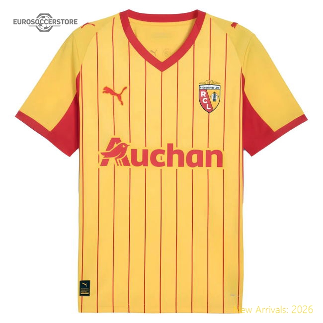 2025-2026 Racing Lens Home Shirt For Ligue 1 Fans Ligue 1 Training Wear